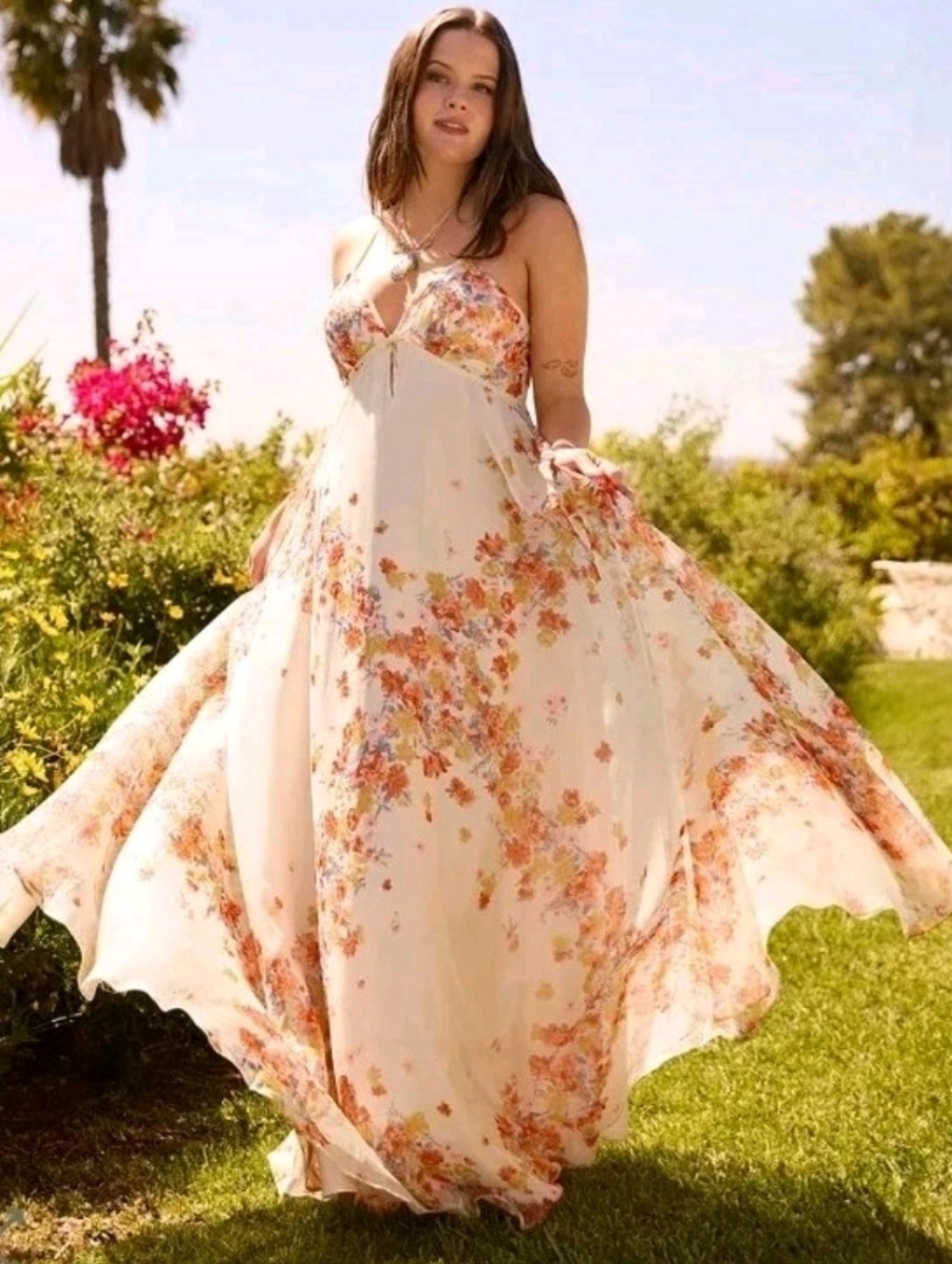 NWT Aqua Summer Floral Maxi Dress  Party Dress Size XXL